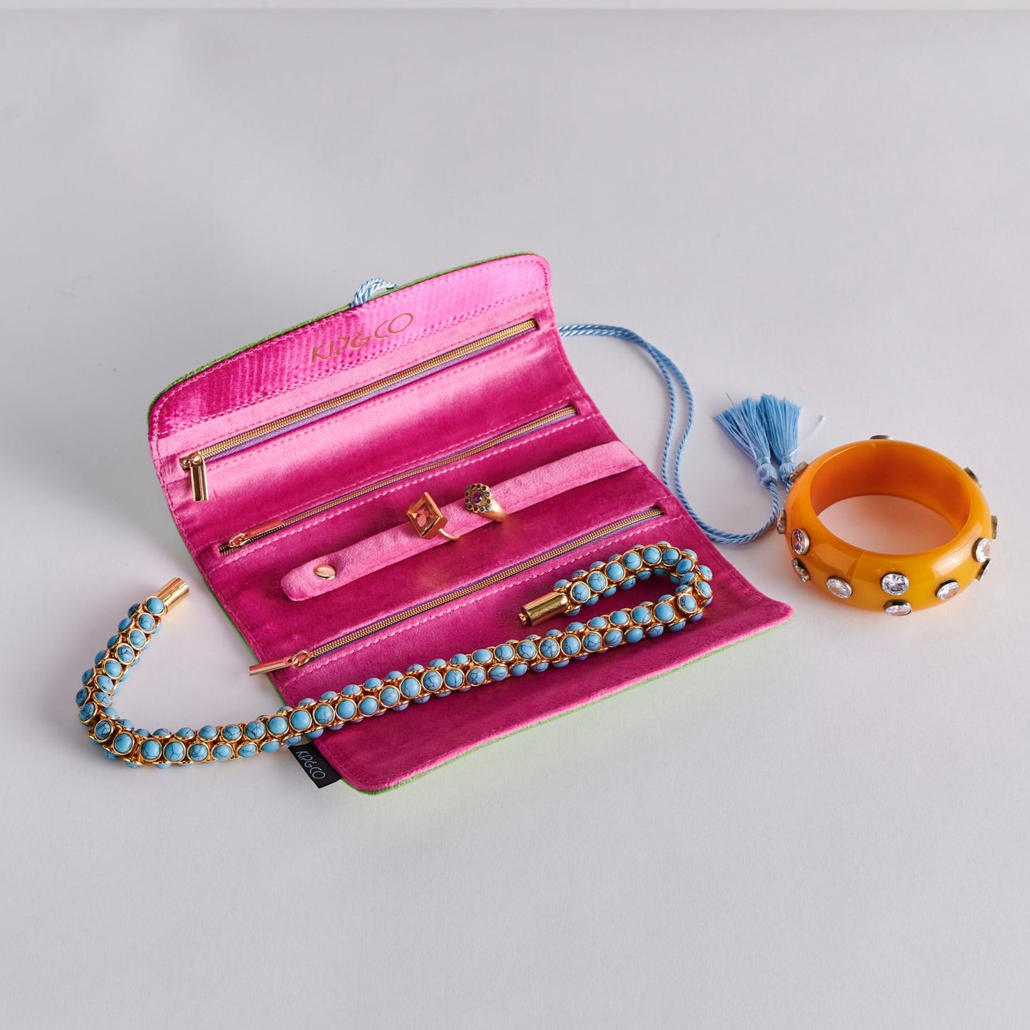 Kip&Co - Kaleidoscope velvet jewellery roll
