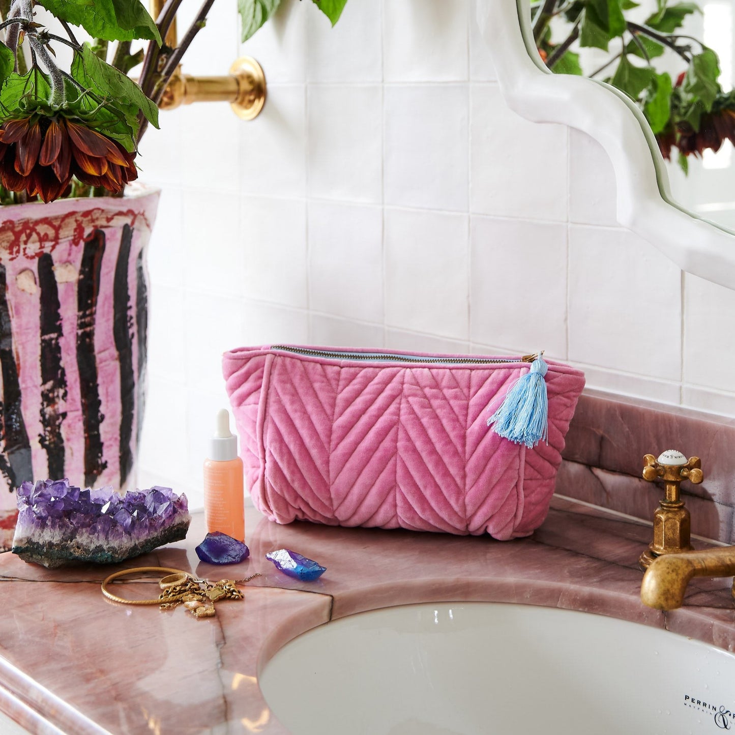 Kip & Co - Candy Crush Velvet Toiletry Bag