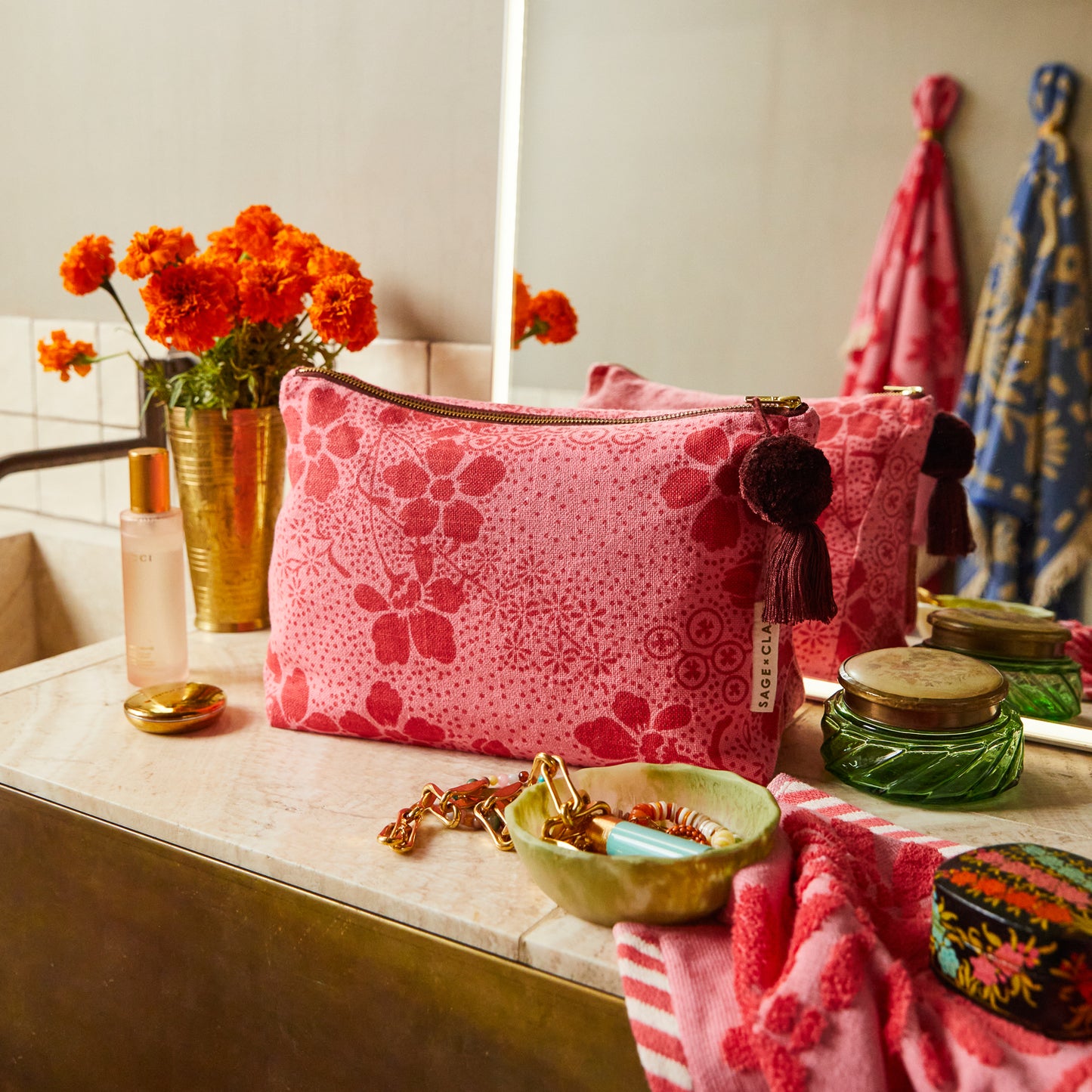 Sage x Clare - Salina cosmetic bag