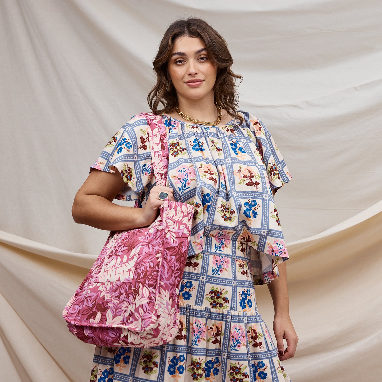 Sage x Clare - Alka tote bag Plumberry
