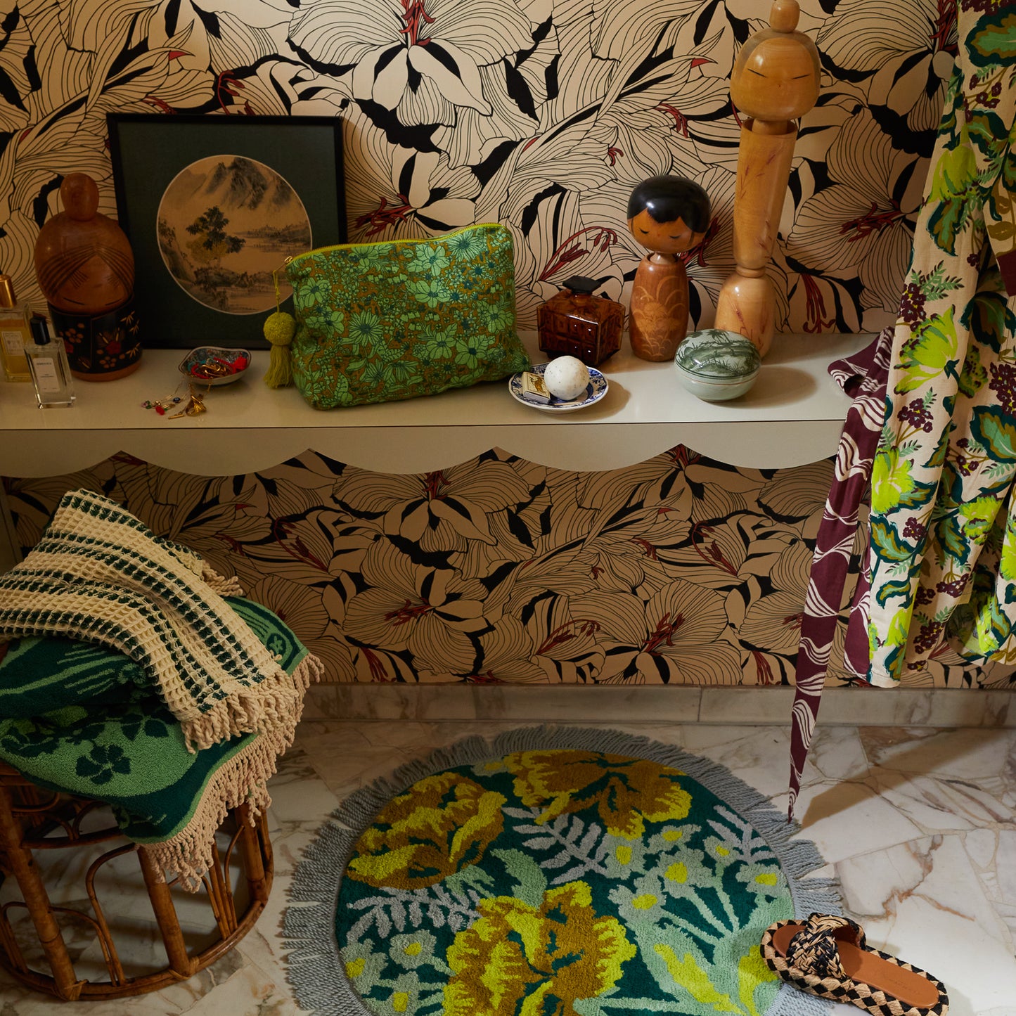 Sage x Clare - Margot round bath mat