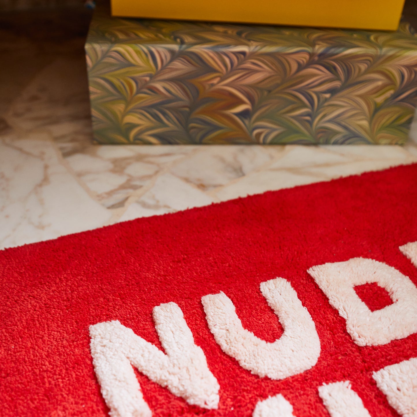 Sage x Clare - Tula Nudie bath mat (scarlet)