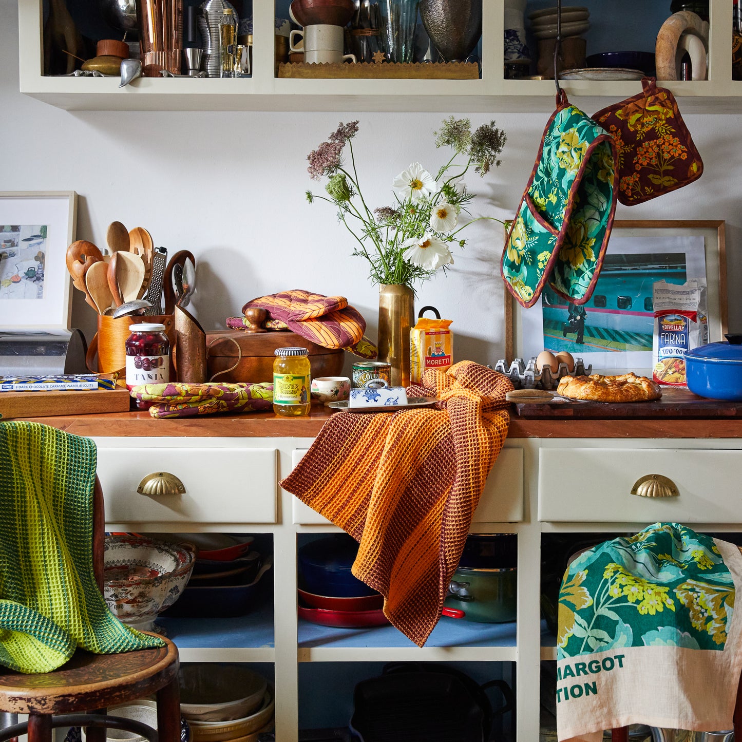 Sage x Clare - Margot double oven mitt