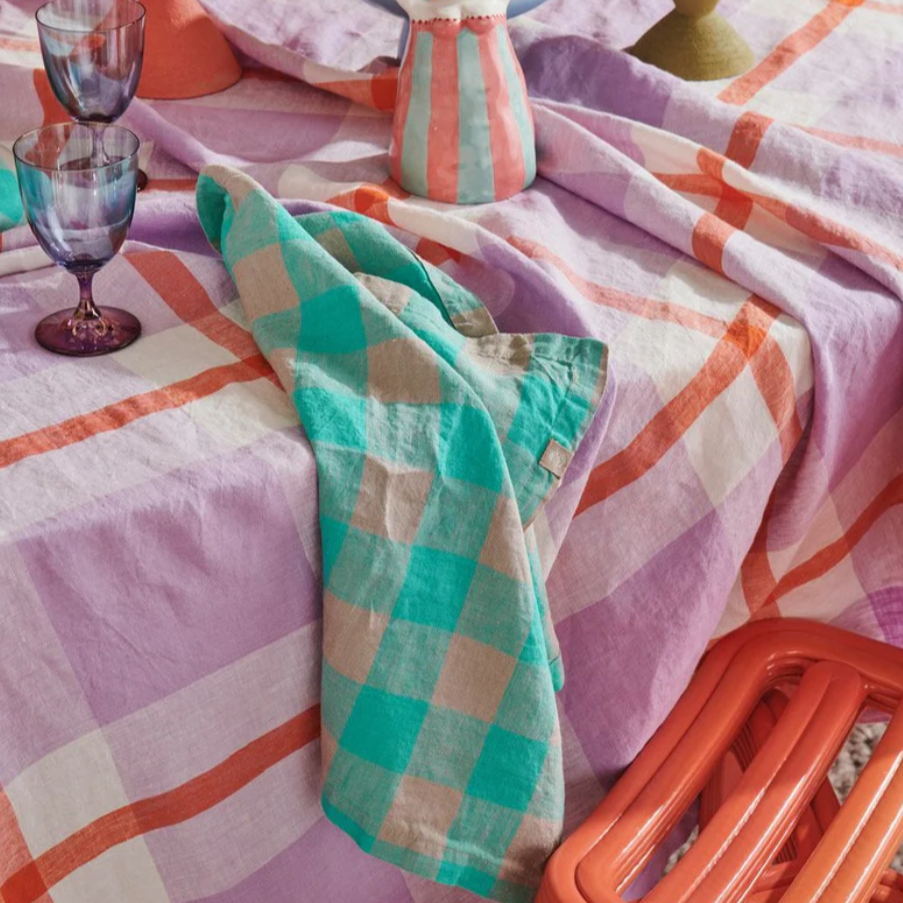 Society of Wanderers - Havana Gingham Linen Napkin set