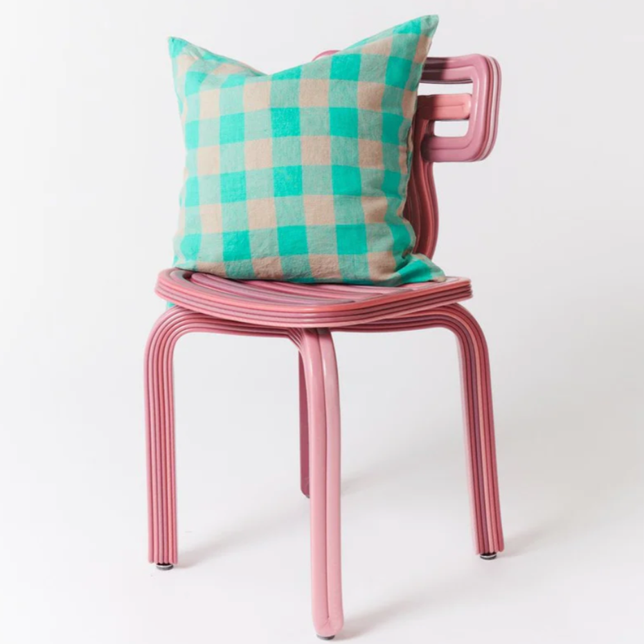 Society of Wanderers - Havana Gingham Cushion 50cm x 50cm