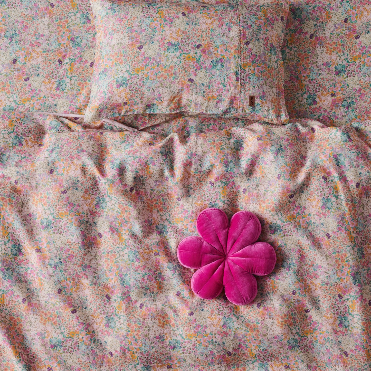 Kip&Co - Raspberry Velvet Petal Cushion