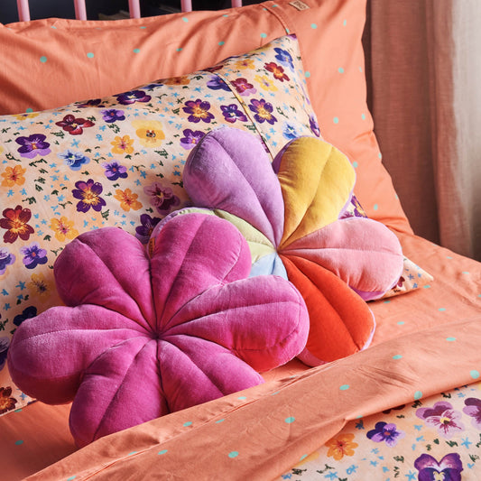 Kip&Co - Raspberry Velvet Petal Cushion