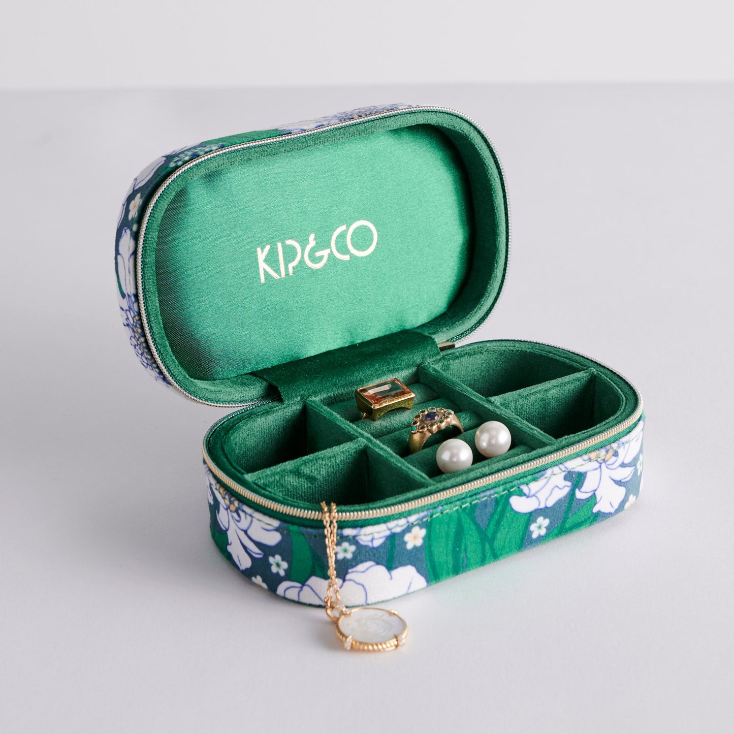 Kip & Co - Tumbling Flowers travel jewellery box