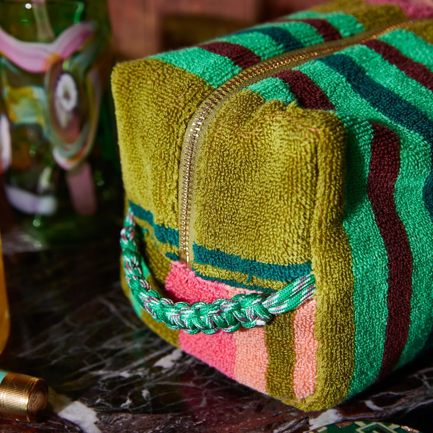 Sage x Clare - Nicolette Terry Pouch - Juniper
