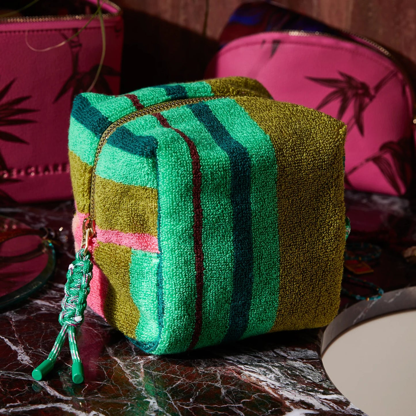 Sage x Clare - Nicolette Terry Pouch - Juniper
