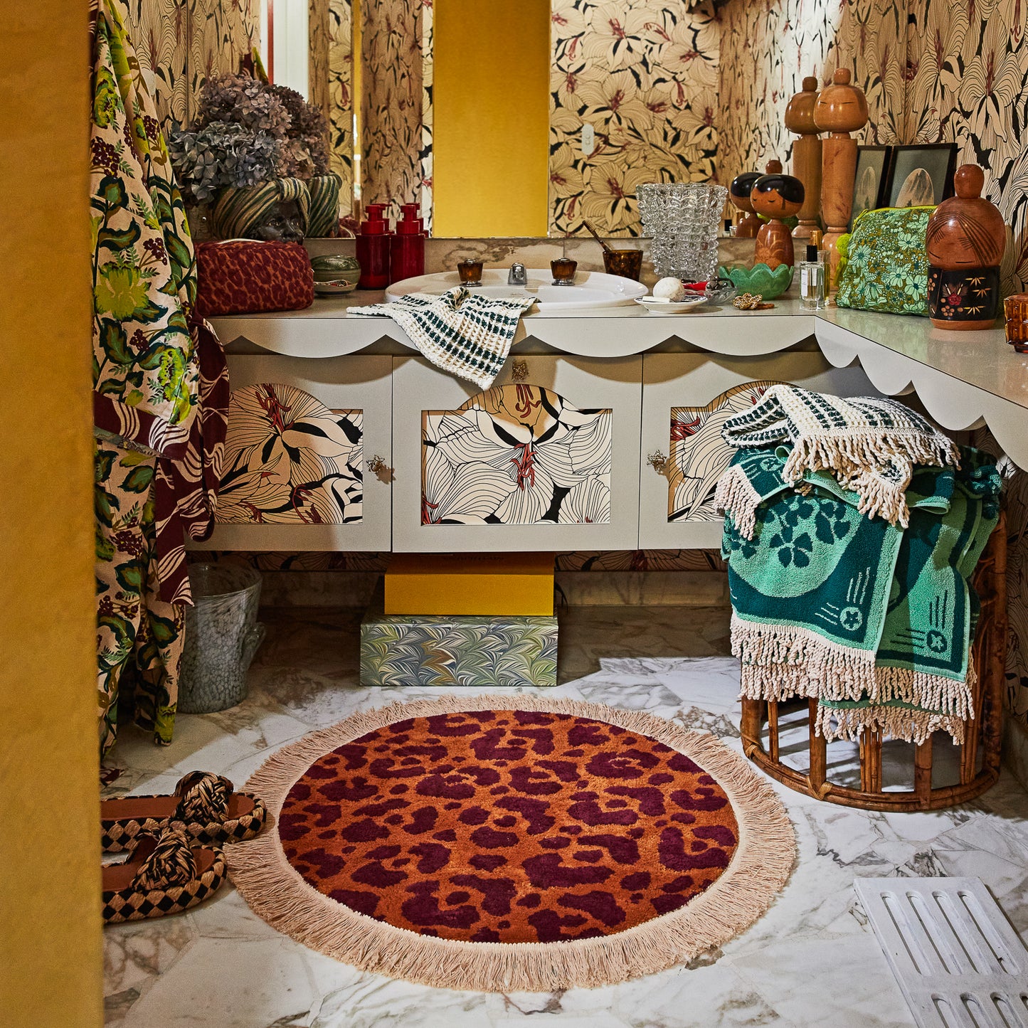 Sage x Clare - Odette round bath mat