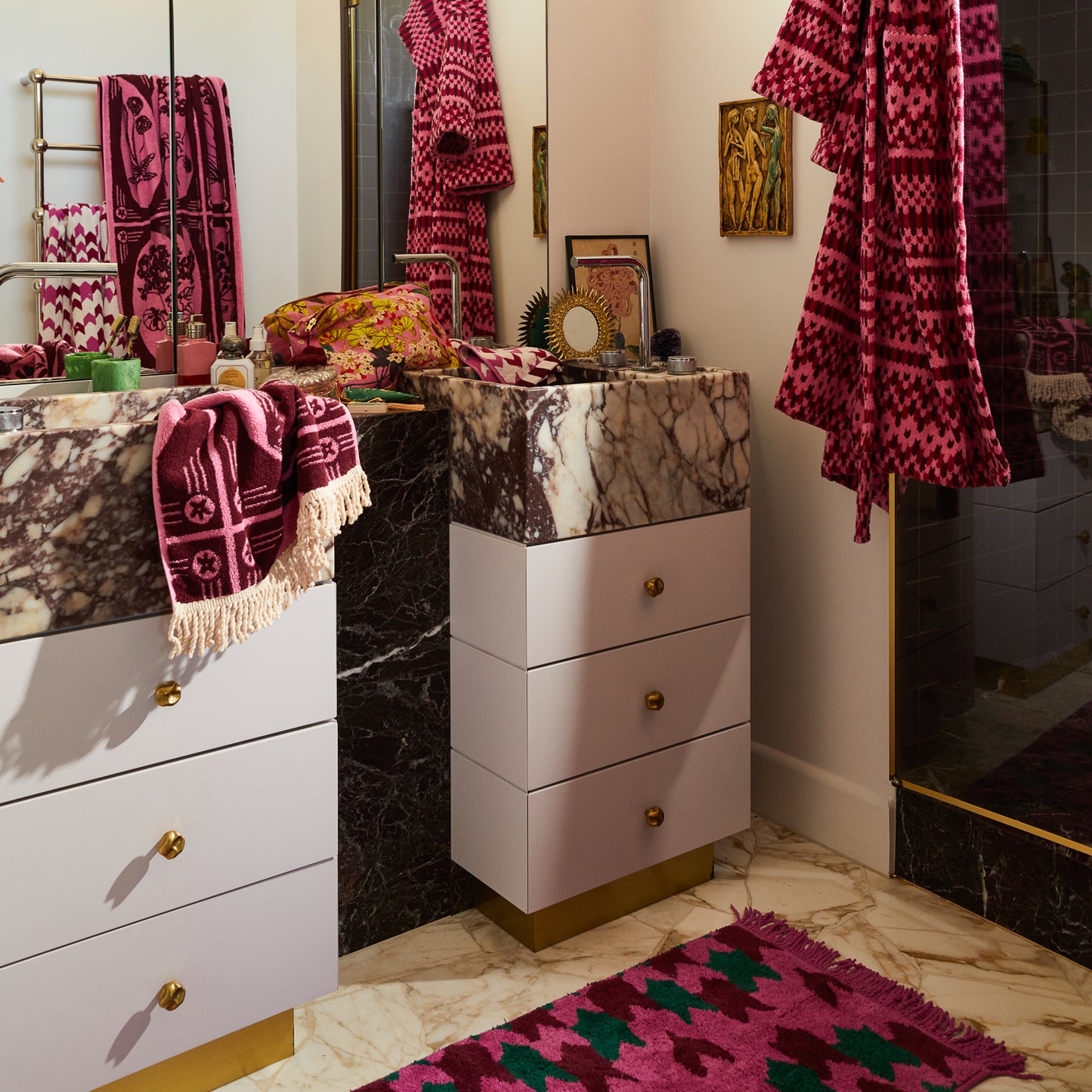 Sage x Clare - Gigi hand towel cosmo pink