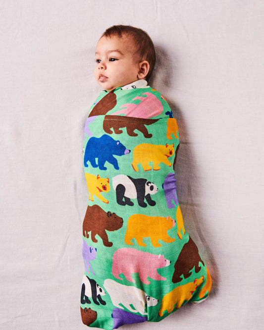 Kip&Co - Can't Bear It bamboo swaddle
