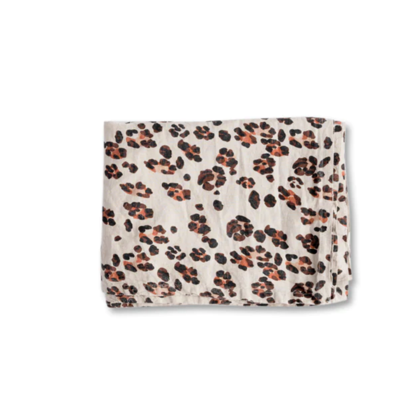Society of Wanderers - Leopard Linen Tablecloth