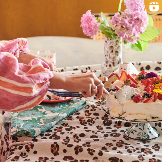 Society of Wanderers - Leopard Linen Tablecloth
